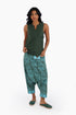 Sleeveless cotton top with round neckline